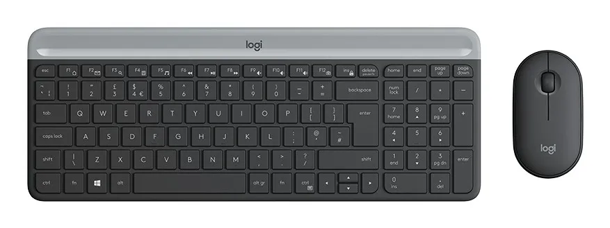 Logitech MK470 tastiera Mouse incluso RF Wireless QWERTY Spagnolo Grafite - immagine 1