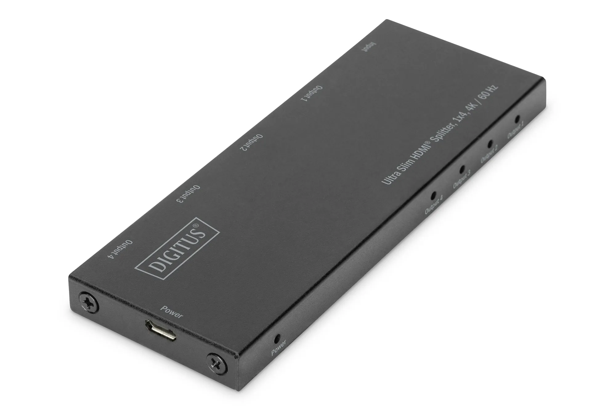 Splitter Hdmi Ultra Slim 1X4 4K/60Hz Hdr Hdcp 2.2 18 Gbps Micro Usb Power - immagine 1