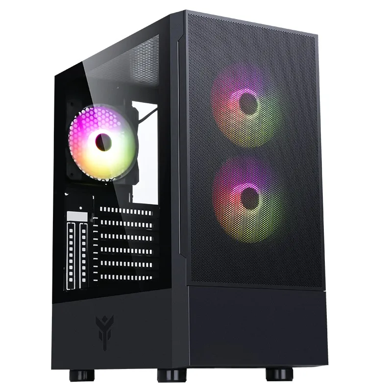 Itek Case Siisbe 3.0 - Gaming Middle Tower 3X12Cm Argb Fan Usb3 Side Panel Temp Glass With Hinge - immagine 1