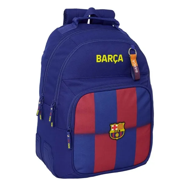 Zaino scolastico Safta FC Barcelona 20L - Adattabile al trasporto in auto - 3 scomparti - Portaborraccia - 32x42x15cm - Colore rosso e blu - immagine 1