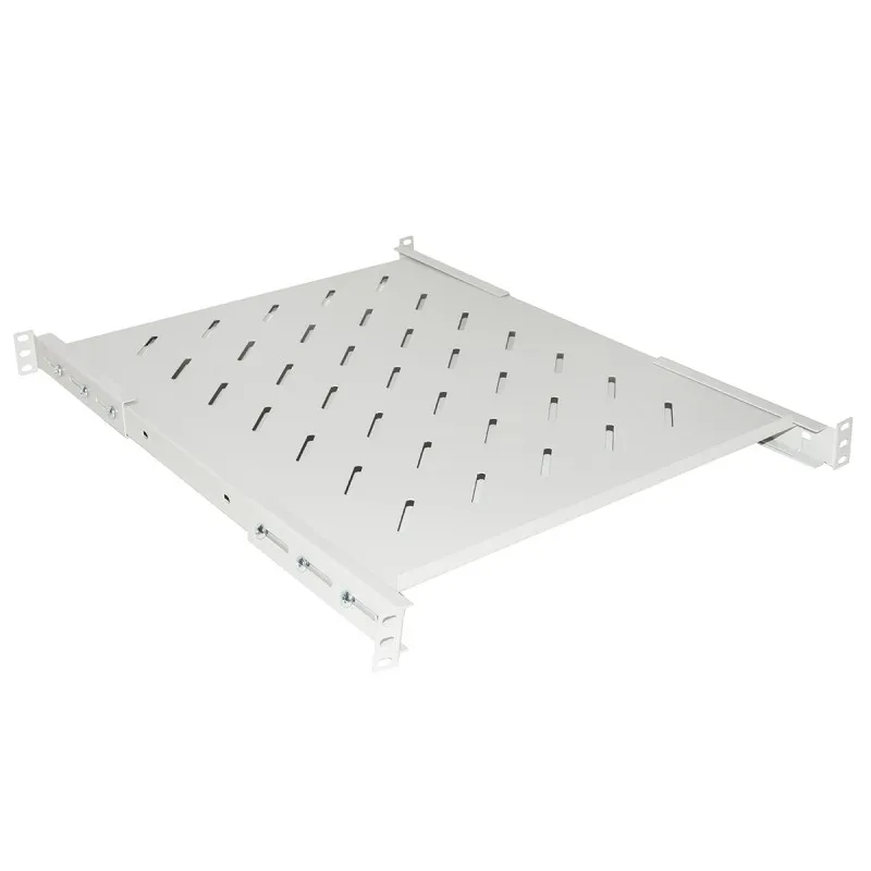 Ripiano Per Armadio Rack 19 Allungabile 550 Mm Con 4 Agganci Grigio - immagine 1