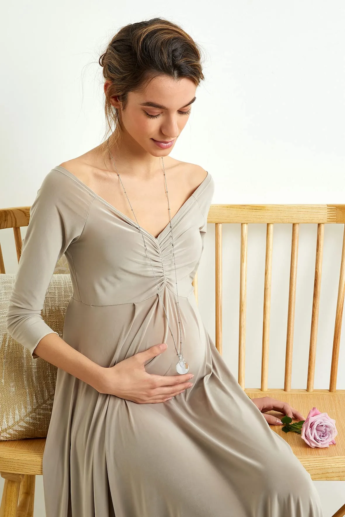 MAMIJUX Chiama Angeli Piedini Mamma Idea Regalo Gravidanza Collana Donna Richiamo degli Angeli Catenina Acciaio - immagine 5