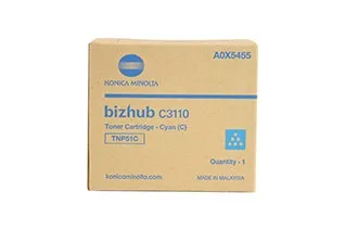 ORIGINALE Konica Minolta toner ciano A0X5455 TNP51C 5000 pagine - immagine 1