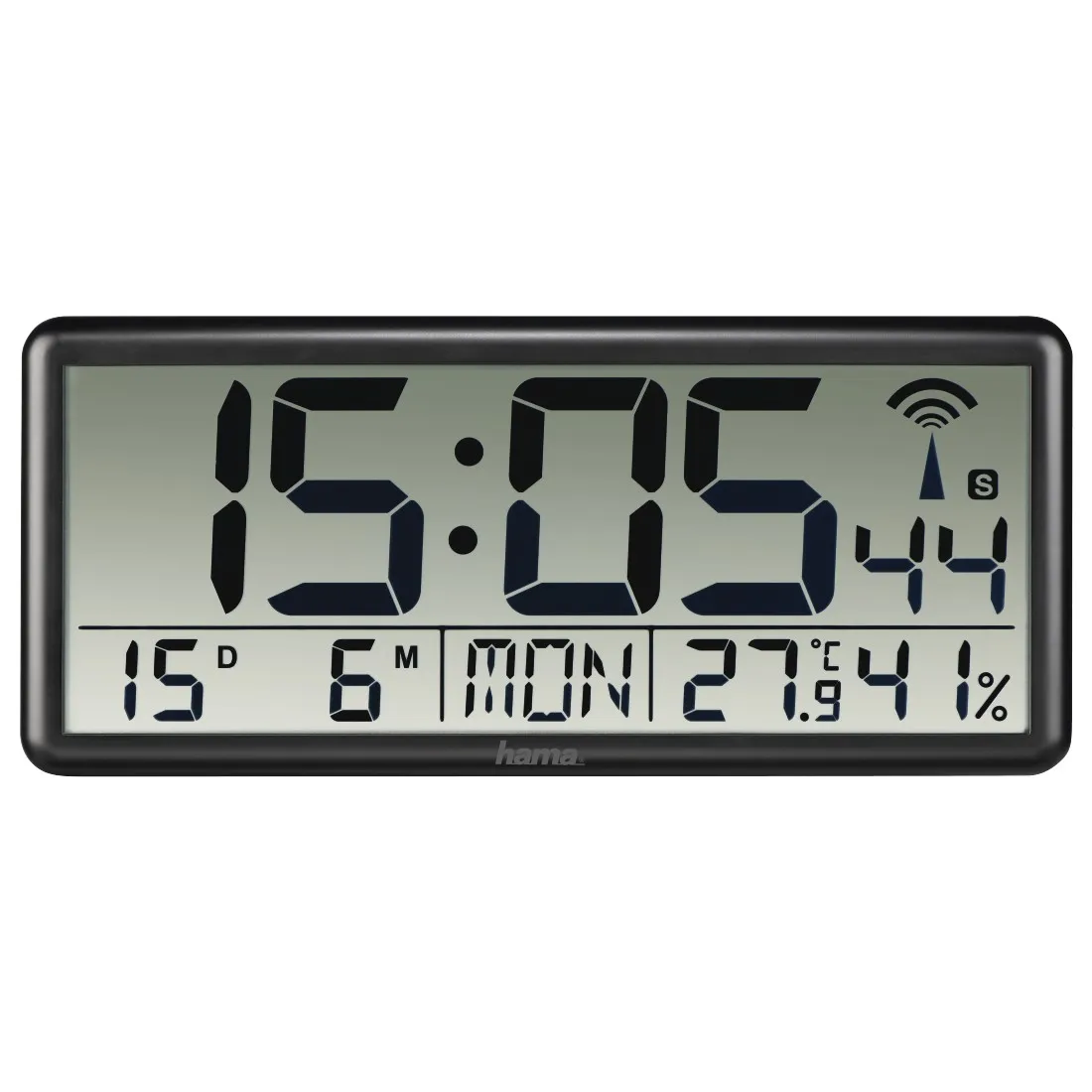 Hama Jumbo Orologio digitale Rettangolo Nero - immagine 1