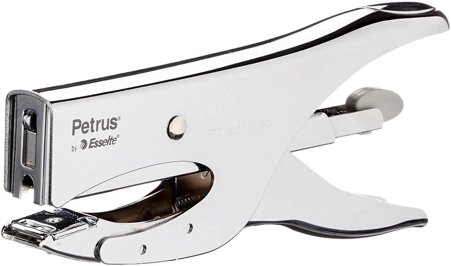 Cucitrice a pinza Petrus 222 - Fino a 40 fogli - Pinzatura chiusa e aperta - Design ergonomico - Colore cromato - immagine 1