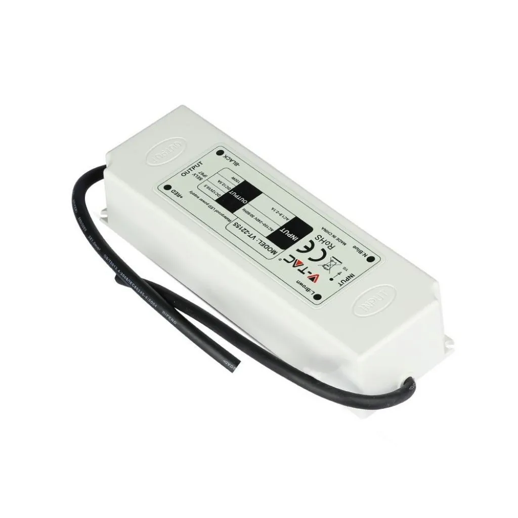 V-TAC Alimentatore in Plastica 150W 12V 125A Colore Bianco IP67 (5 Anni di Garanzia) - immagine 1