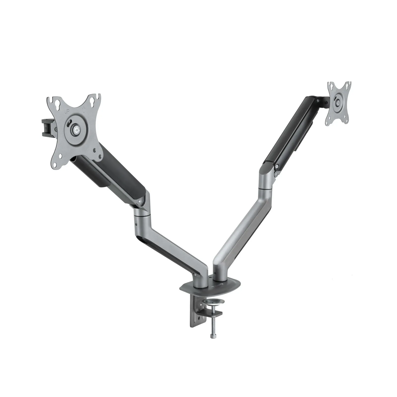 Tooq Supporto da Tavolo per Schermo Inclinabile Girevole 2 Bracci 17-32 - Colore Grigio - immagine 1