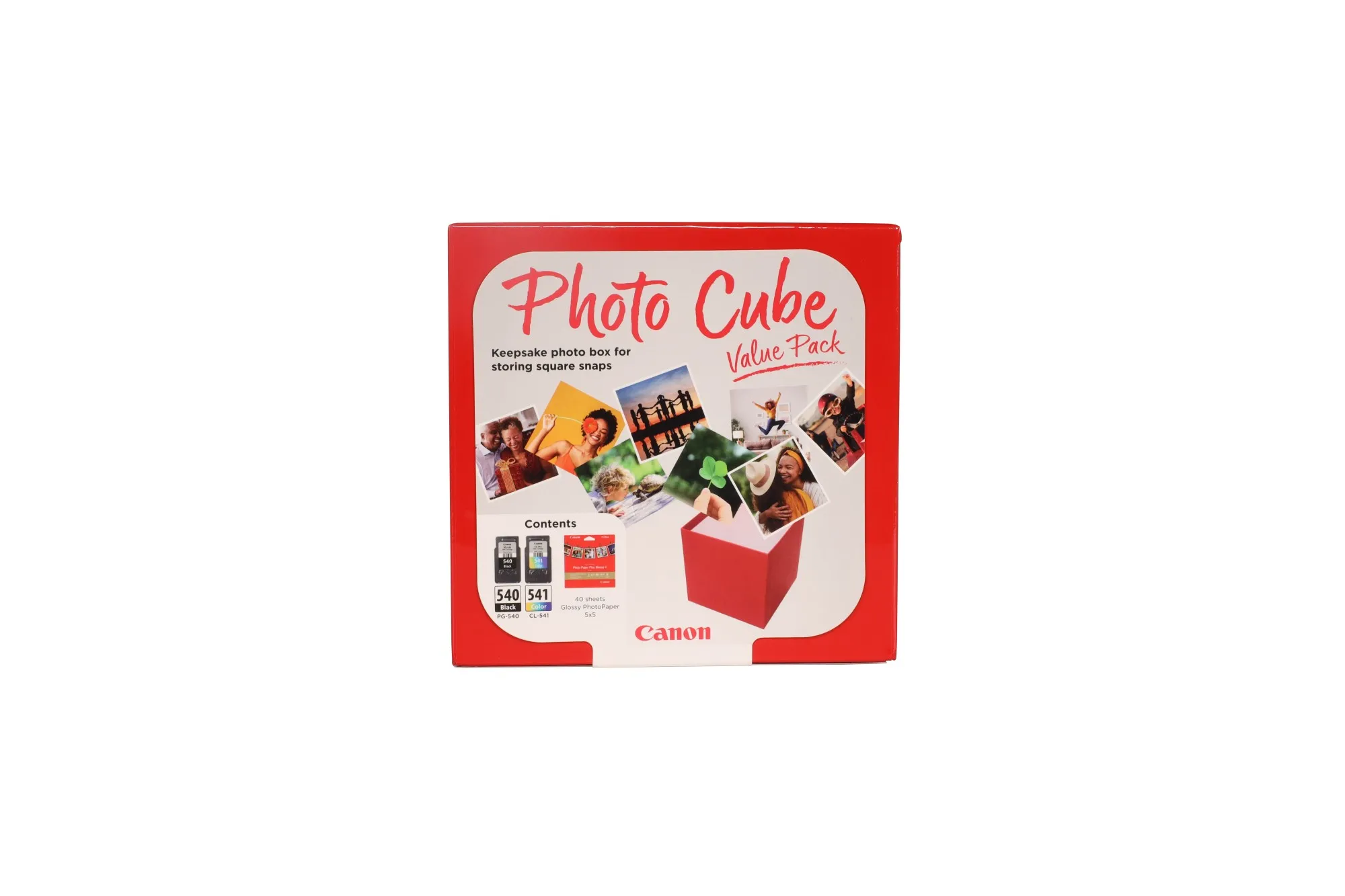 ORIGINALE Canon Value Pack nero / differenti colori PG-540+CL-541 Photo Cube + 13x13 cm Photo Paper Plus Glossy II 40 fogli 580 pagine - immagine 1