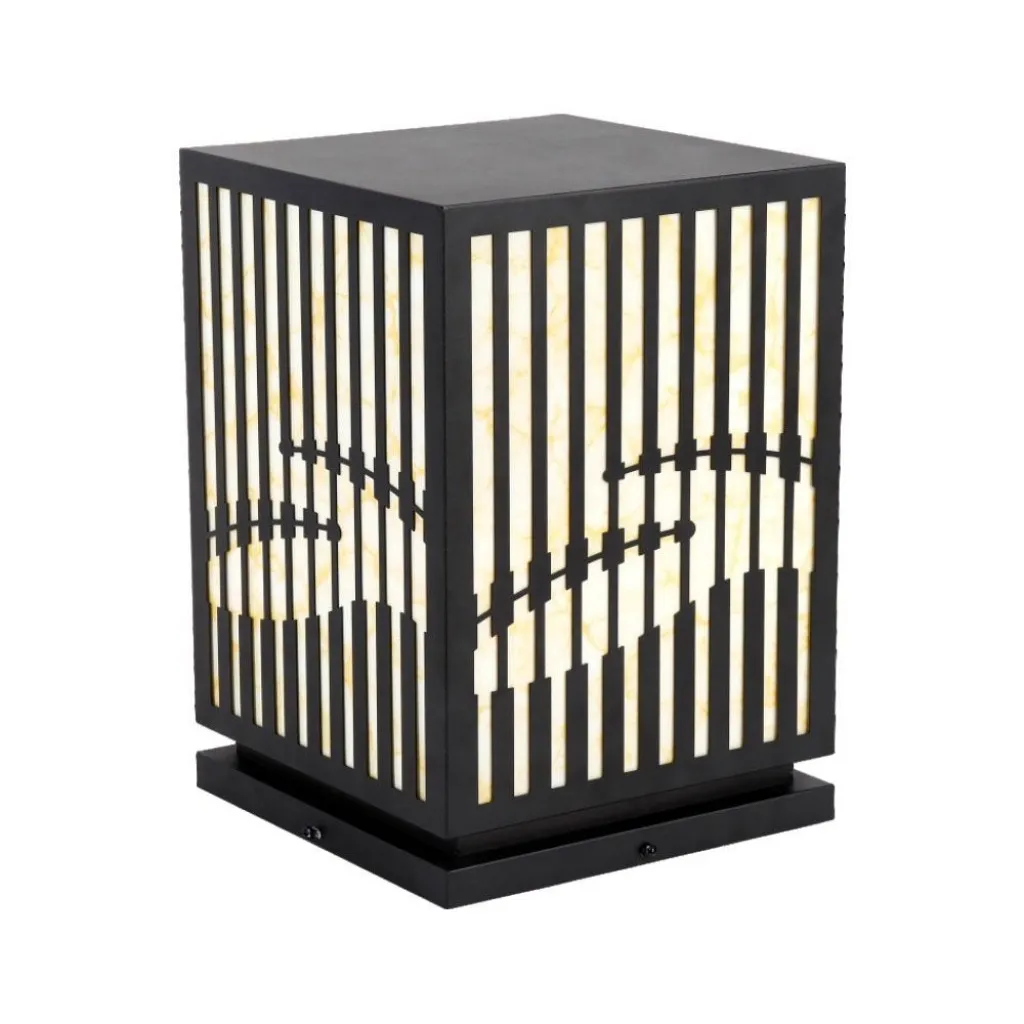 V-TAC Lampada LED Decorativa con Pannello Solare e Portalampada E27 Corpo Nero 230*230*365mm IP65 - immagine 1