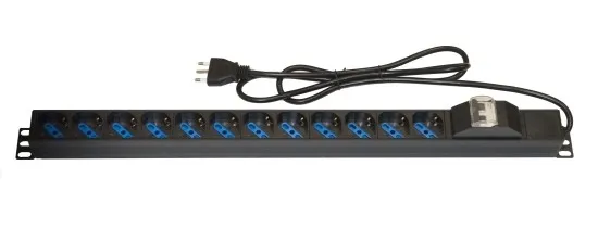 Multipresa Verticale A 12 Porte Per Armadi Rack Con Interruttore Magnetotermico - immagine 1