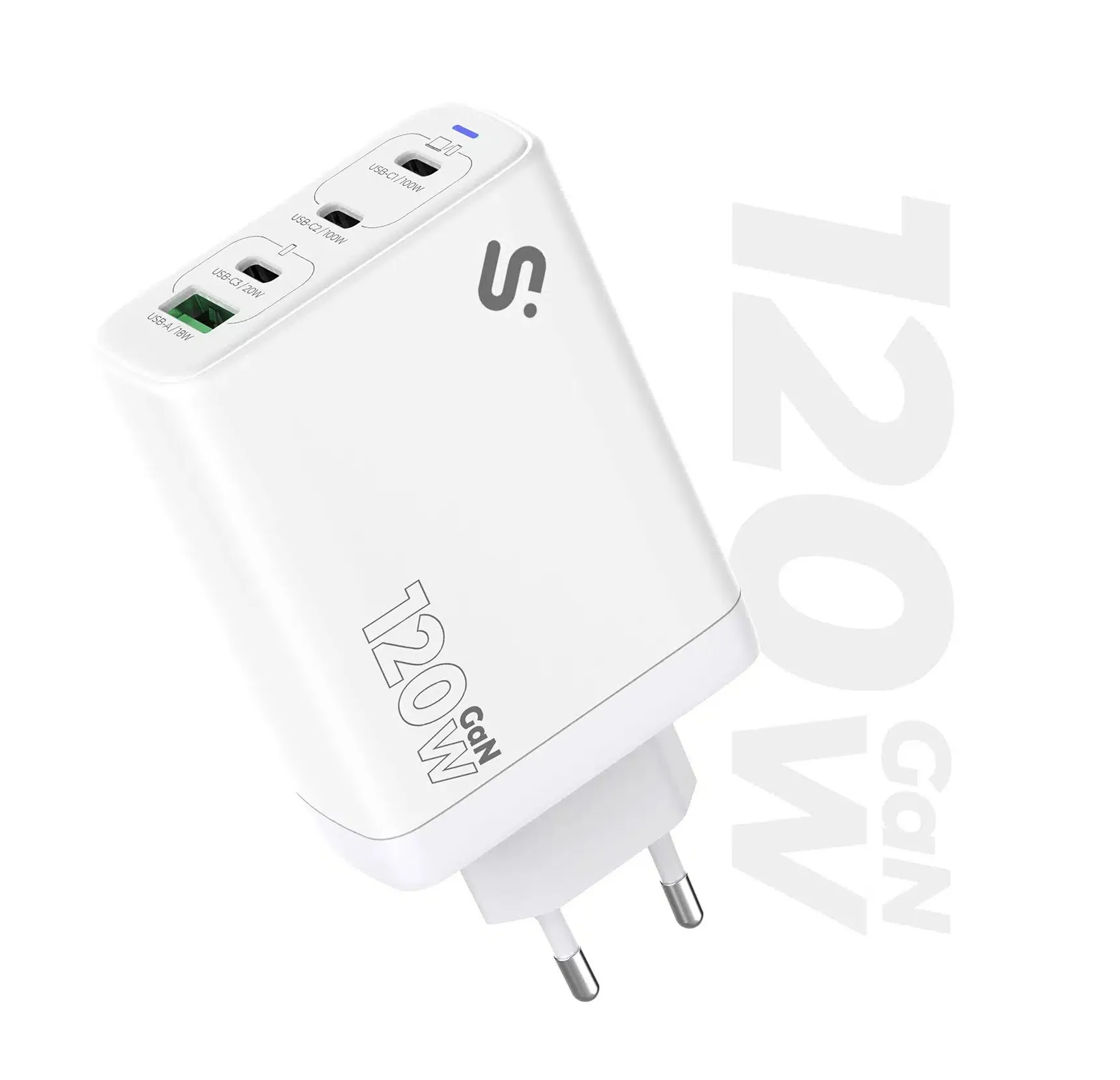 SUBBLIM SUBCHG-6G1204 Caricabatterie per dispositivi mobili Universale Bianco AC Ricarica rapida Interno - immagine 1