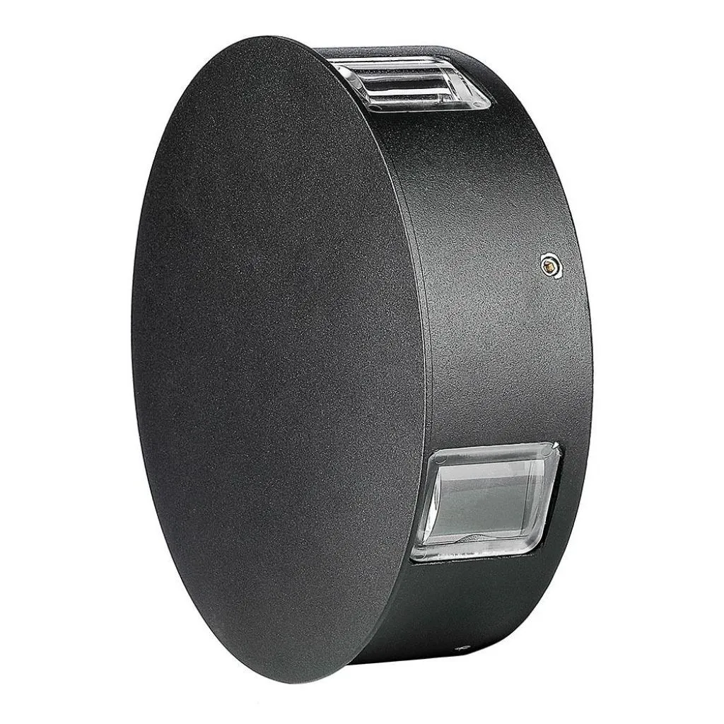 V-TAC Lampada LED da Muro Rotondo 3W 140LM/W Colore Nero 3000K IP65 - immagine 1