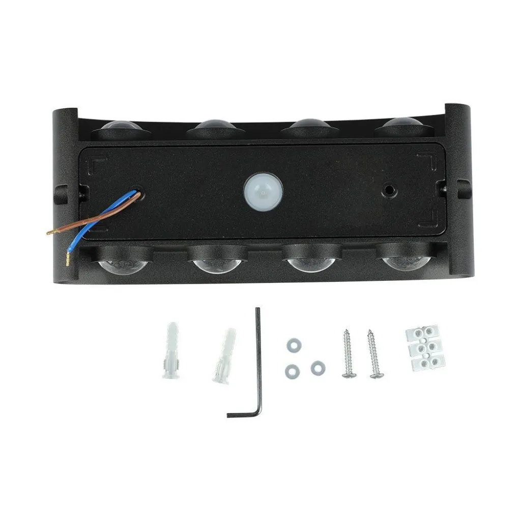 V-TAC Applique LED da Muro 7W Doppio Fascio Luminoso Corpo Nero 4000K IP65 - immagine 1