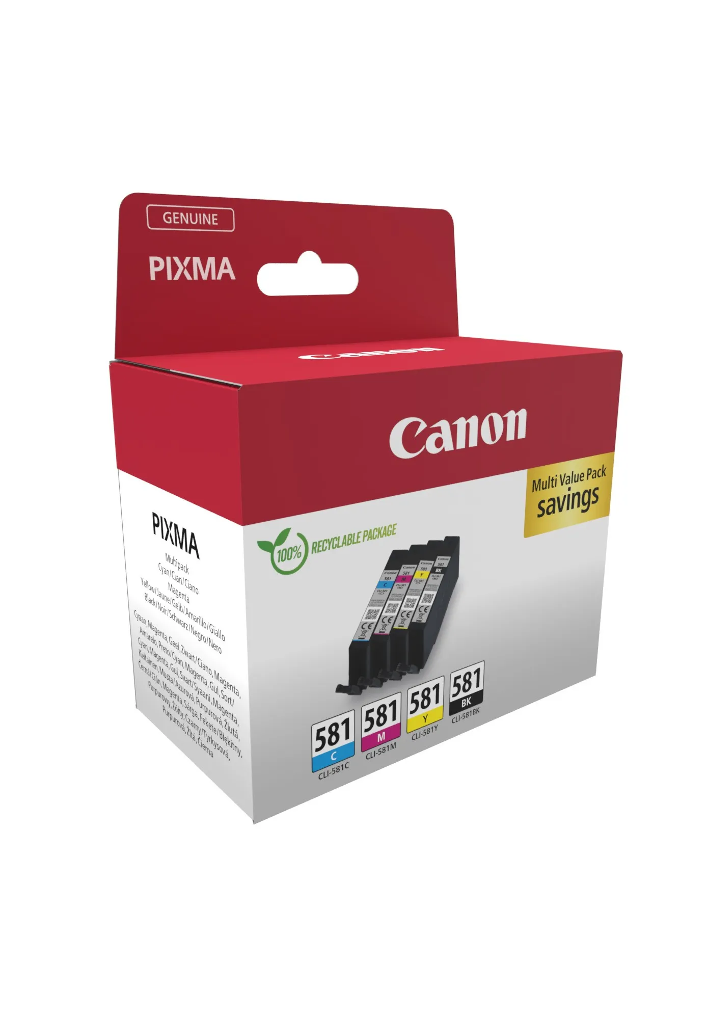 ORIGINALE Canon Multipack nero / ciano / magenta / giallo CLI-581 2103C007 1503 pagine - immagine 1