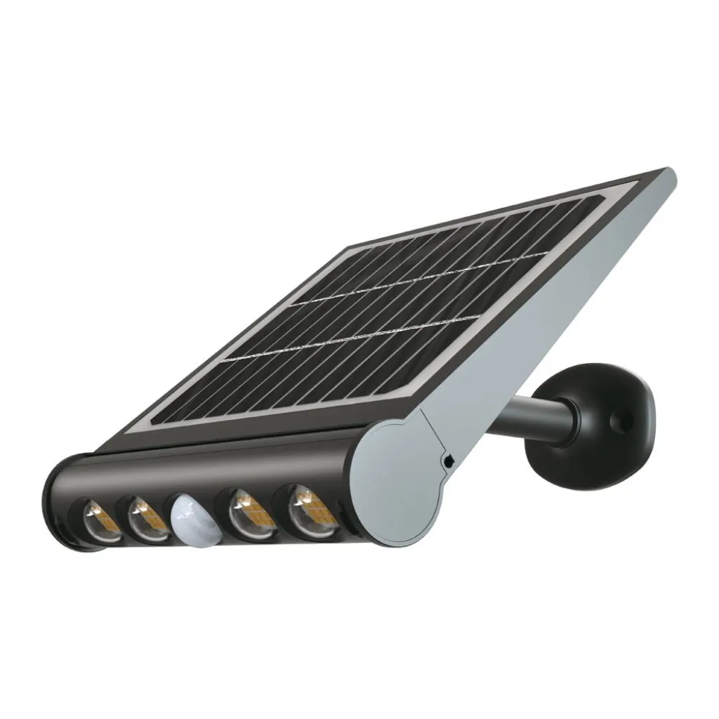V-TAC Lampada LED da giardino 8W Con Pannello Solare 3000K Con Sensore PIR IP65 - immagine 1