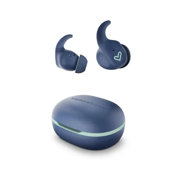 Cuffie sportive Energy Systems Arena - True Wireless - Bluetooth 5.3 - Resistenti al sudore e agli schizzi - 20 ore di autonomia - Sistema di adattamento SecureFit+ - Blu - immagine 1