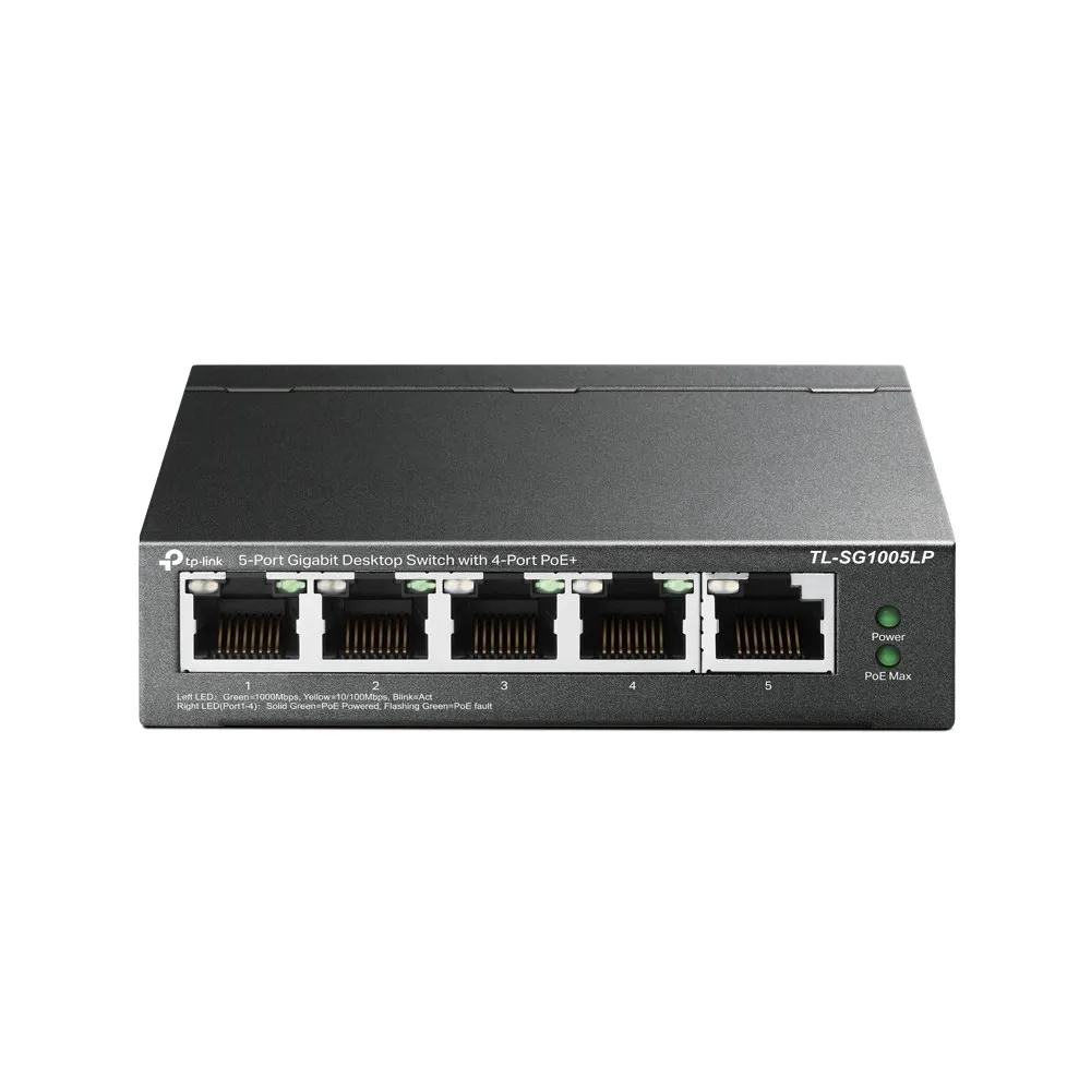TP-Link TL-SG1005LP switch di rete Non gestito Gigabit Ethernet (10/100/1000) Supporto Power over Ethernet (PoE) Nero - immagine 1