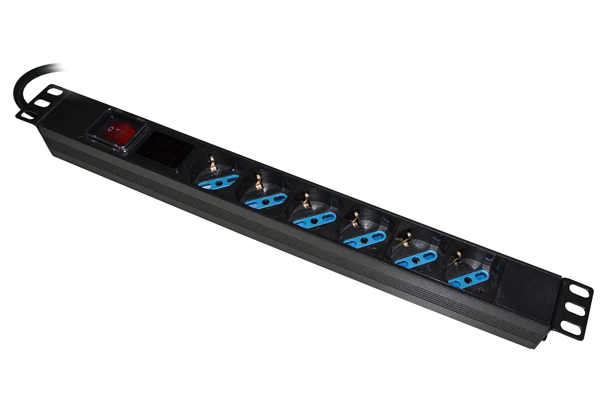 Multipresa 6 Posizioni Da Rack 19 Con Display Per Il Carico Dei Dispositivi Collegati - immagine 1