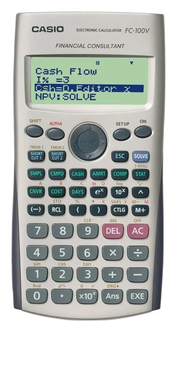 Casio FC-100V calcolatrice Tasca Calcolatrice finanziaria Grigio - immagine 1