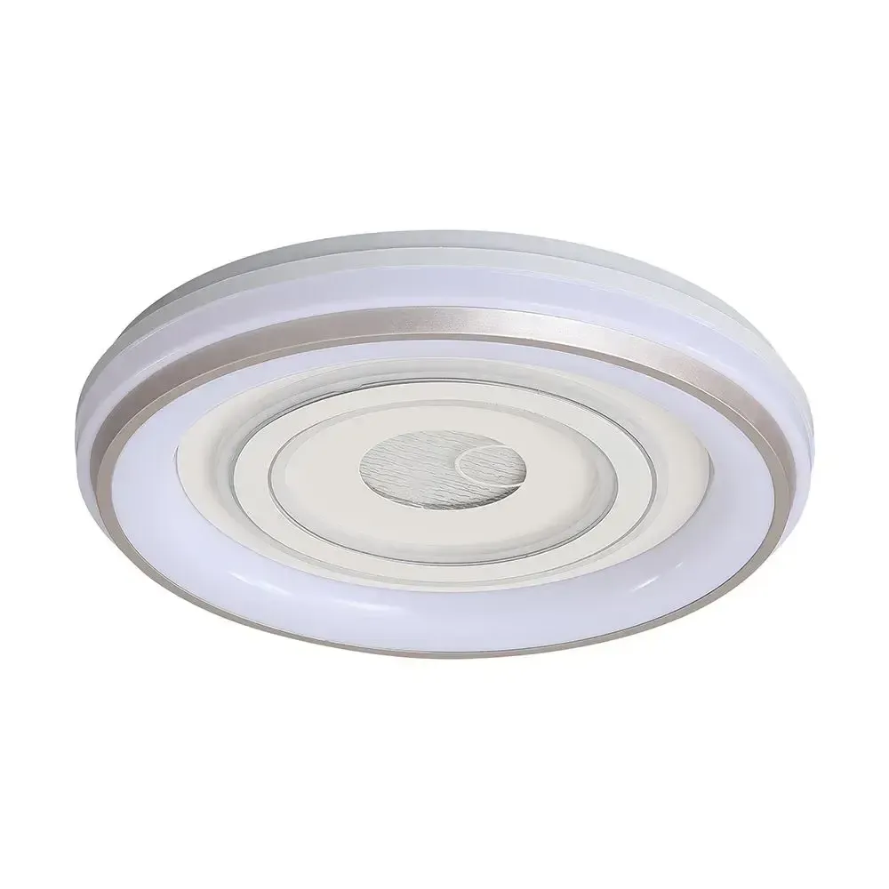 V-TAC Lampadario LED 60W Rotondo Decorativo con Telecomando RF Bianco CCT Dimmerabile - immagine 1