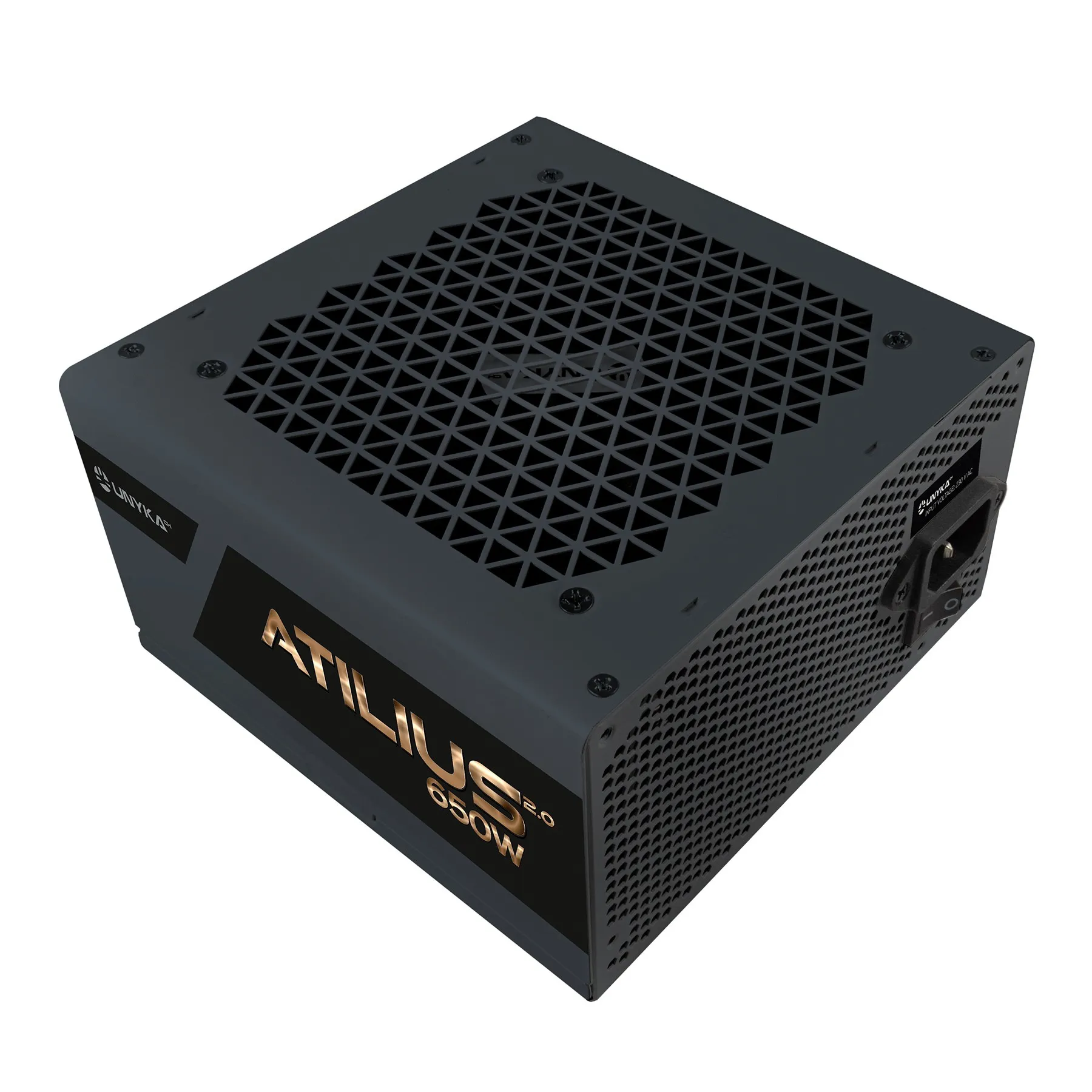 UNYKAch ATX Atilius 2.0 Black 650W 80+ Bronze alimentatore per computer 20+4 pin ATX Nero - immagine 1