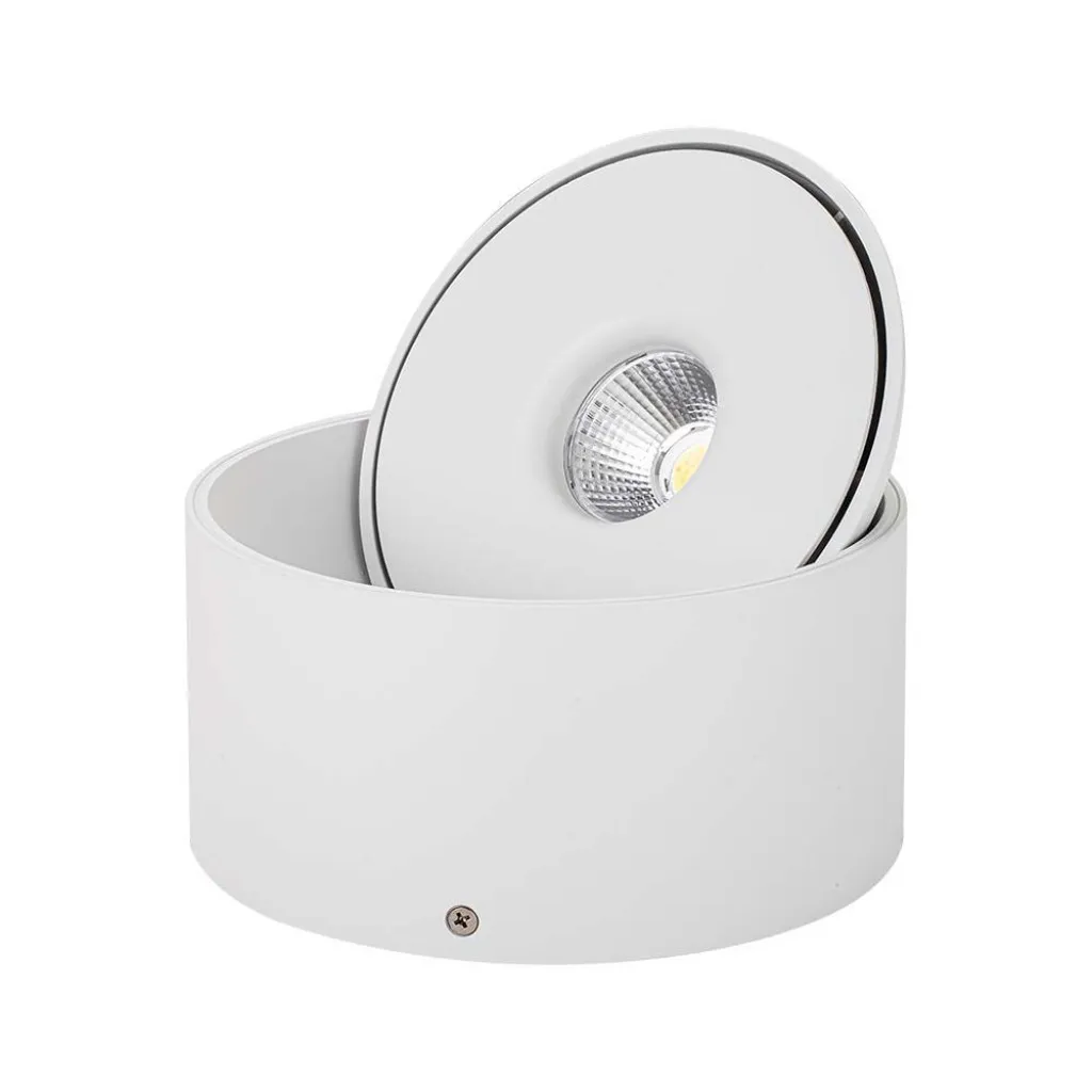 V-TAC Faretto LED COB da Incasso Rotondo 28W Inclinabile Colore Bianco 3in1 - immagine 1