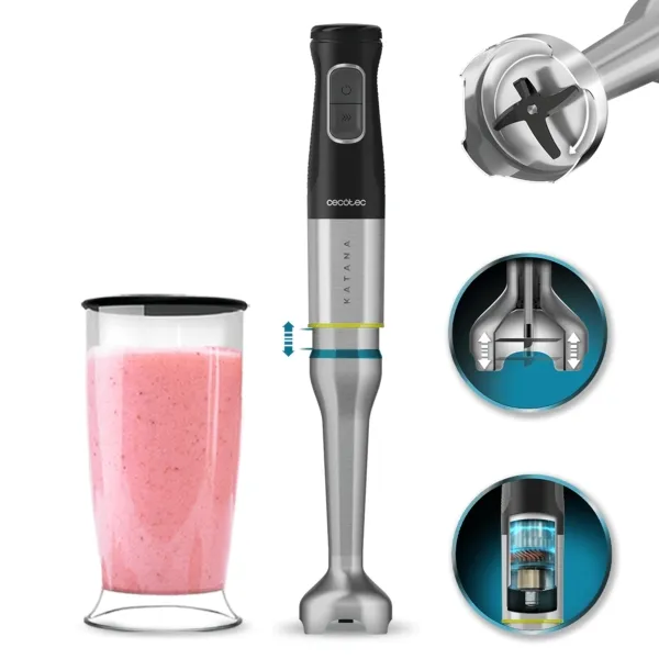 Cecotec 03970 frullatore Frullatore ad immersione 1500 W Nero Acciaio inox - immagine 1