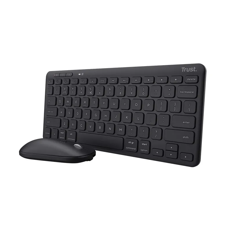 Trust Lyra tastiera Mouse incluso Casa Bluetooth QWERTY Spagnolo Nero - immagine 1