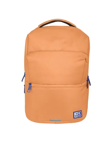 Zaino Oxford B-Ready 28L - Dimensioni 42x30x15cm - Tasca imbottita - Maniglia superiore - Copertura antipioggia - Poliestere riciclato RPET - Colore pesca - immagine 1