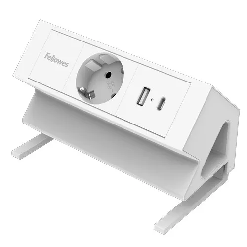 Fellowes 100137173 prolunghe e multiple 2 m 1 presa(e) AC Interno Bianco - immagine 1