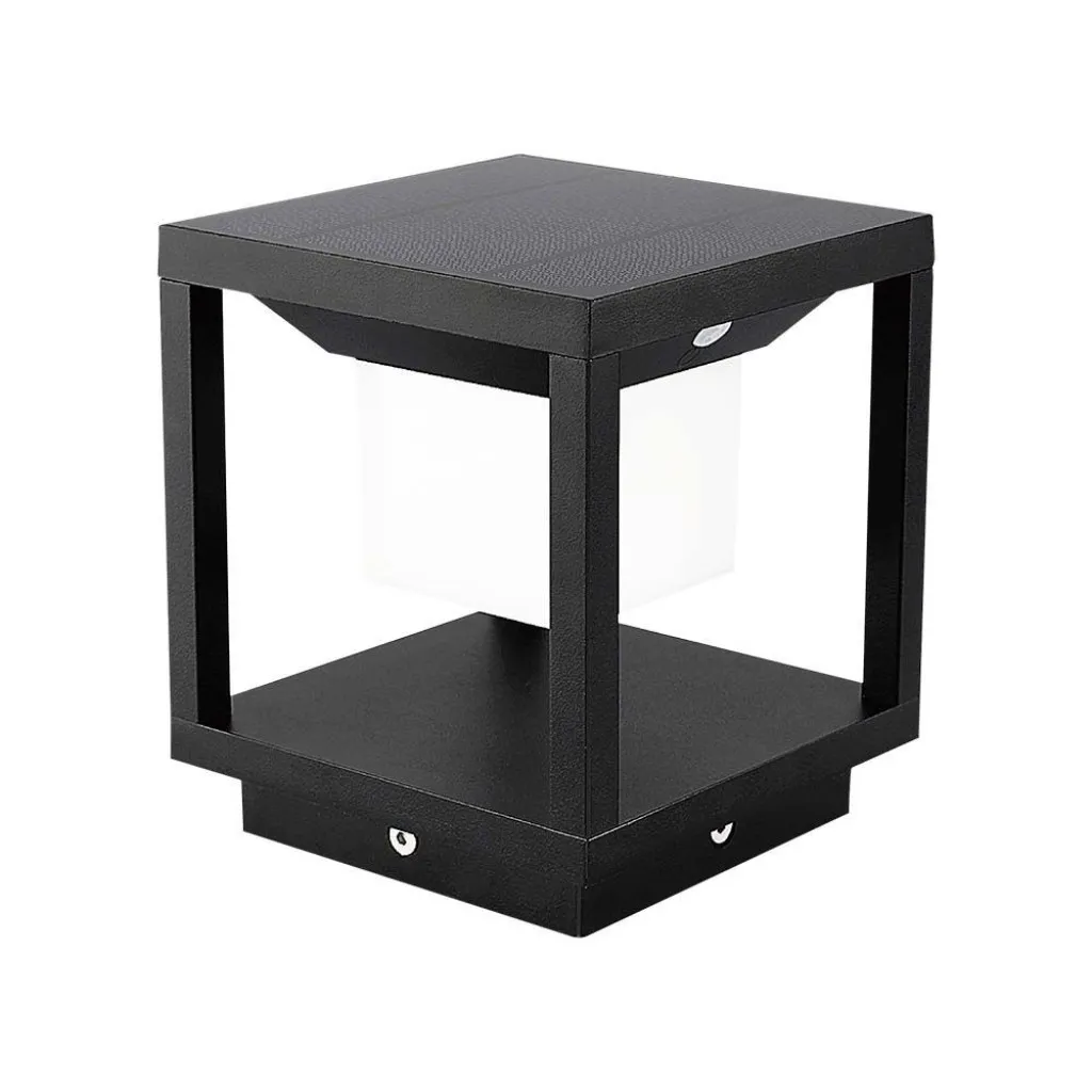 V-TAC Lampada Solare LED da terra 2W Quadrata con Sensore di Movimento Colore Nero 3000K IP65 - immagine 1