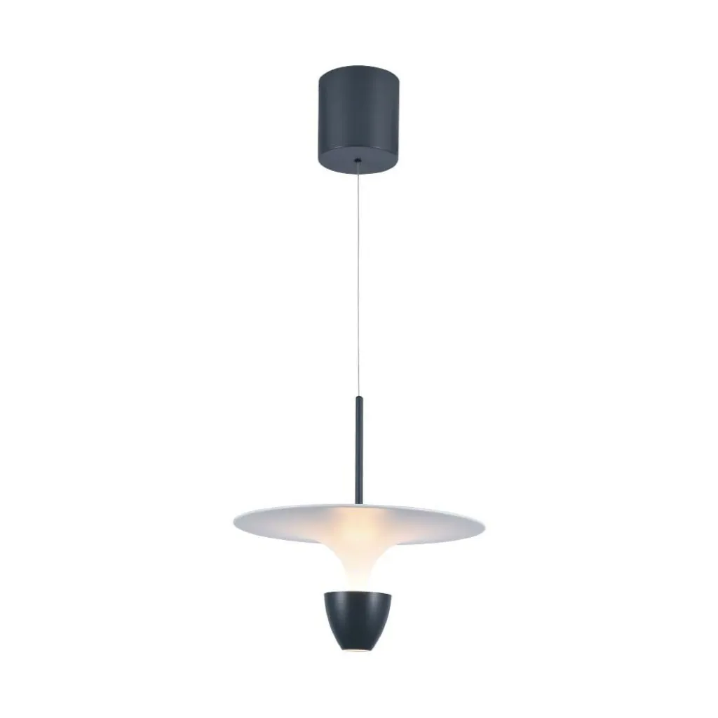 V-TAC Lampadario LED 9W dal Design Moderno 30*300*173Cm Colore Bianco e Grigio Altezza regolabile 3000K - immagine 1