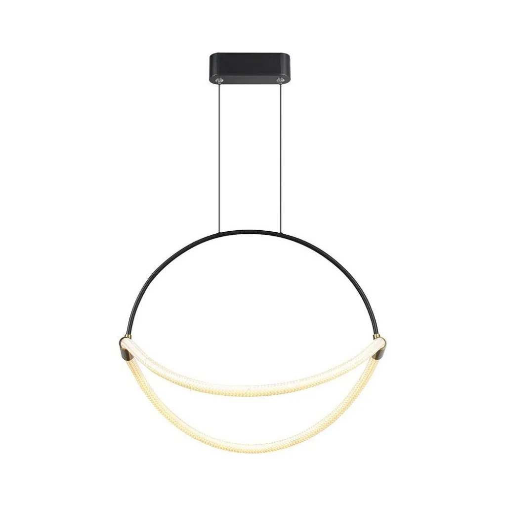 V-TAC Lampadario LED a Sospensione 16W dal Design Moderno Colore Nero 3000K - immagine 1