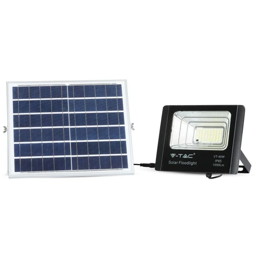 V-TAC Faro LED con Telecomando e Pannello Solare 16W 6000K - immagine 1