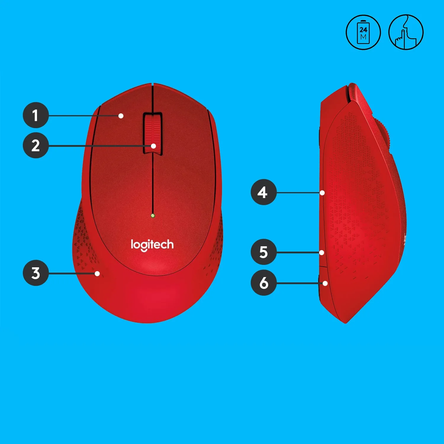 Logitech M330 Silent Plus mouse Mano destra RF Wireless Meccanico 1000 DPI - immagine 1