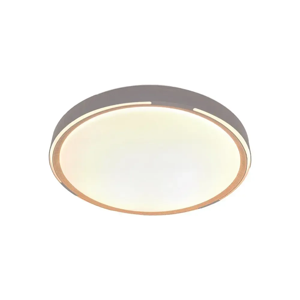 V-TAC Lampadario LED 30W a Plafone con Telecomando Cover Legno Chiaro CCT Dimmerabile - immagine 1
