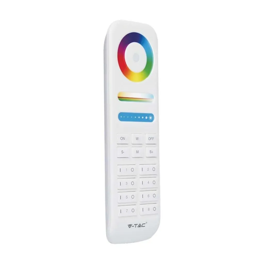 V-TAC Telecomando per controller di Strip LED 8 Zone Colore Bianco - immagine 1