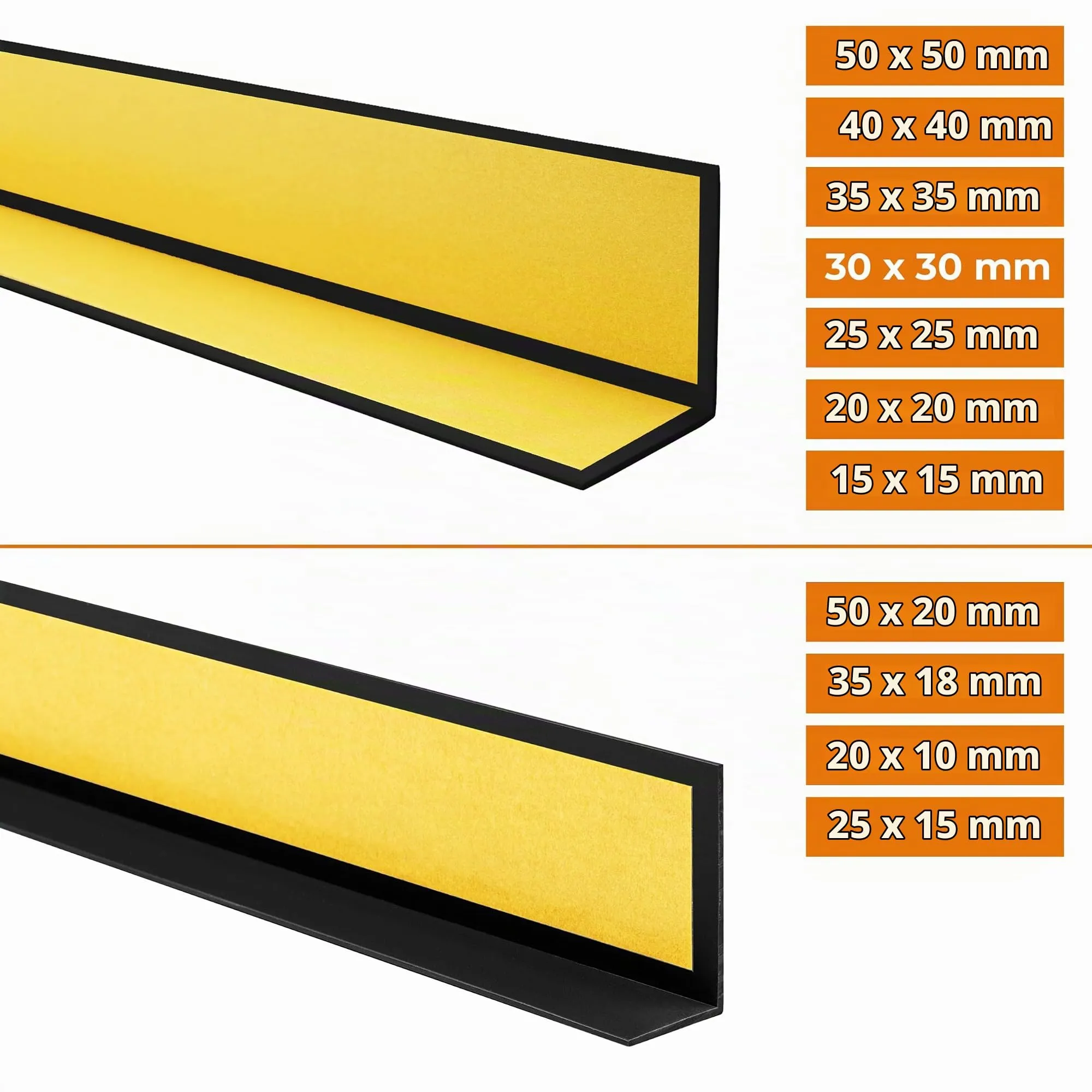 Quest Paraspigoli PVC 40x40 mm Autoadesivo - Oro, 150 cm - immagine 4