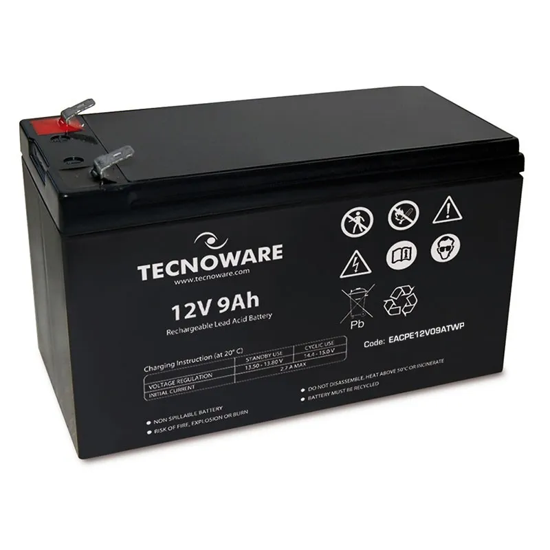 Batteria Ups Tecnoware 12Vdc 9Ah High Ermetica Al Piombo - immagine 1
