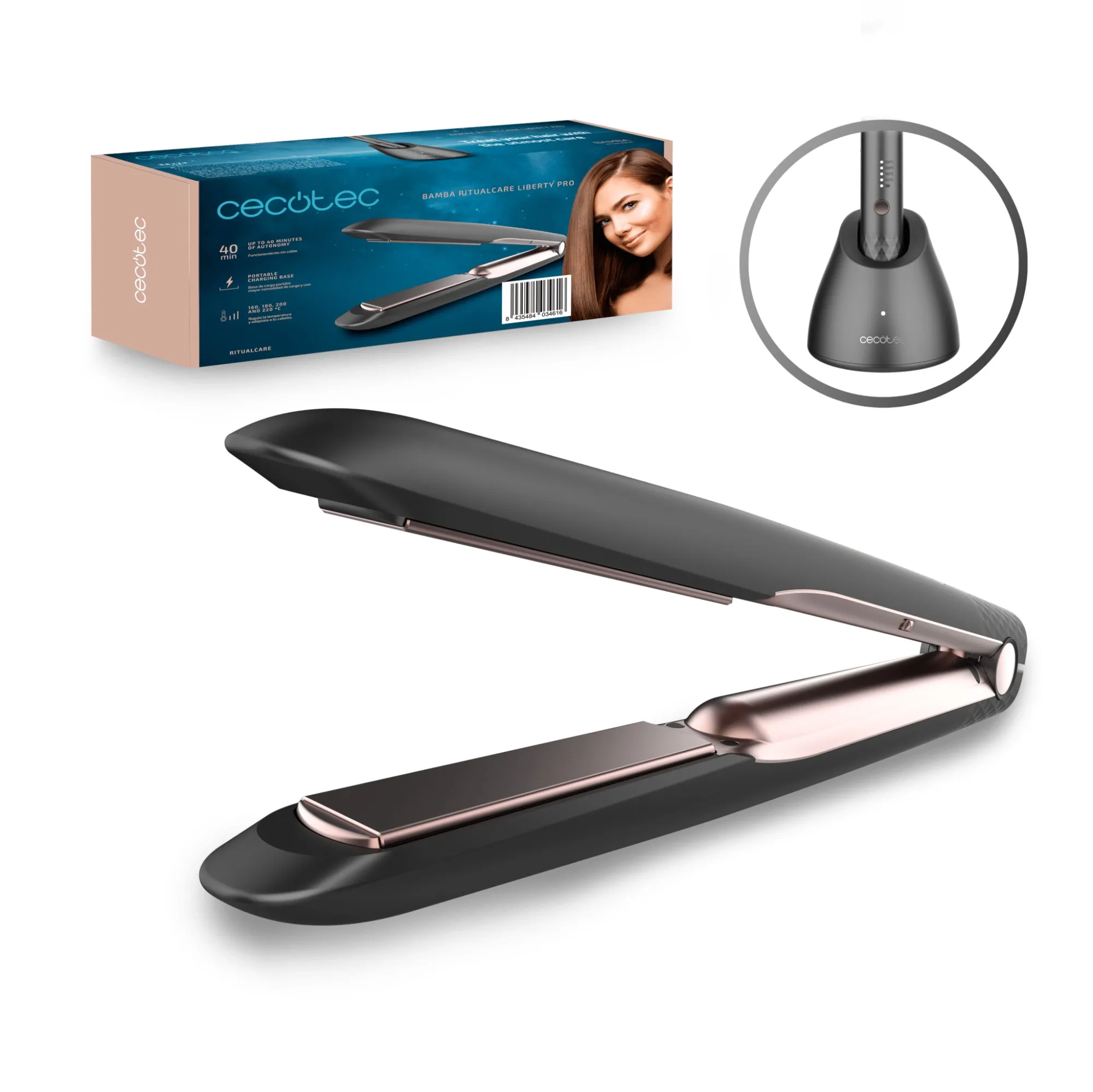 Cecotec RitualCare Liberty Pro Piastra per capelli Caldo Nero - immagine 1