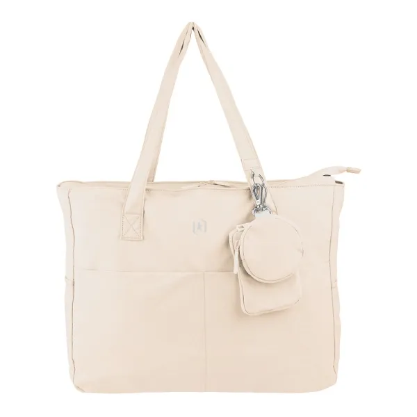 Borsa tote Oxford Endless da 14 litri - Ampio scomparto - 9 tasche - Include beauty case interno portamonete e porta carte - Beige - immagine 1