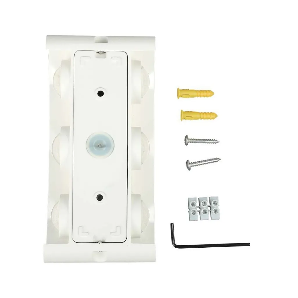 V-TAC Applique LED da Muro 6W Doppio Fascio Luminoso Corpo Bianco 4000K IP65 - immagine 1