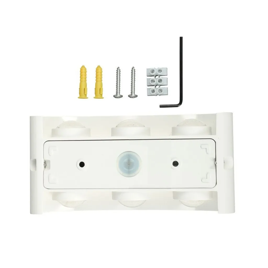 V-TAC Applique LED da Muro 6W Doppio Fascio Luminoso Corpo Bianco 3000K IP65 - immagine 1