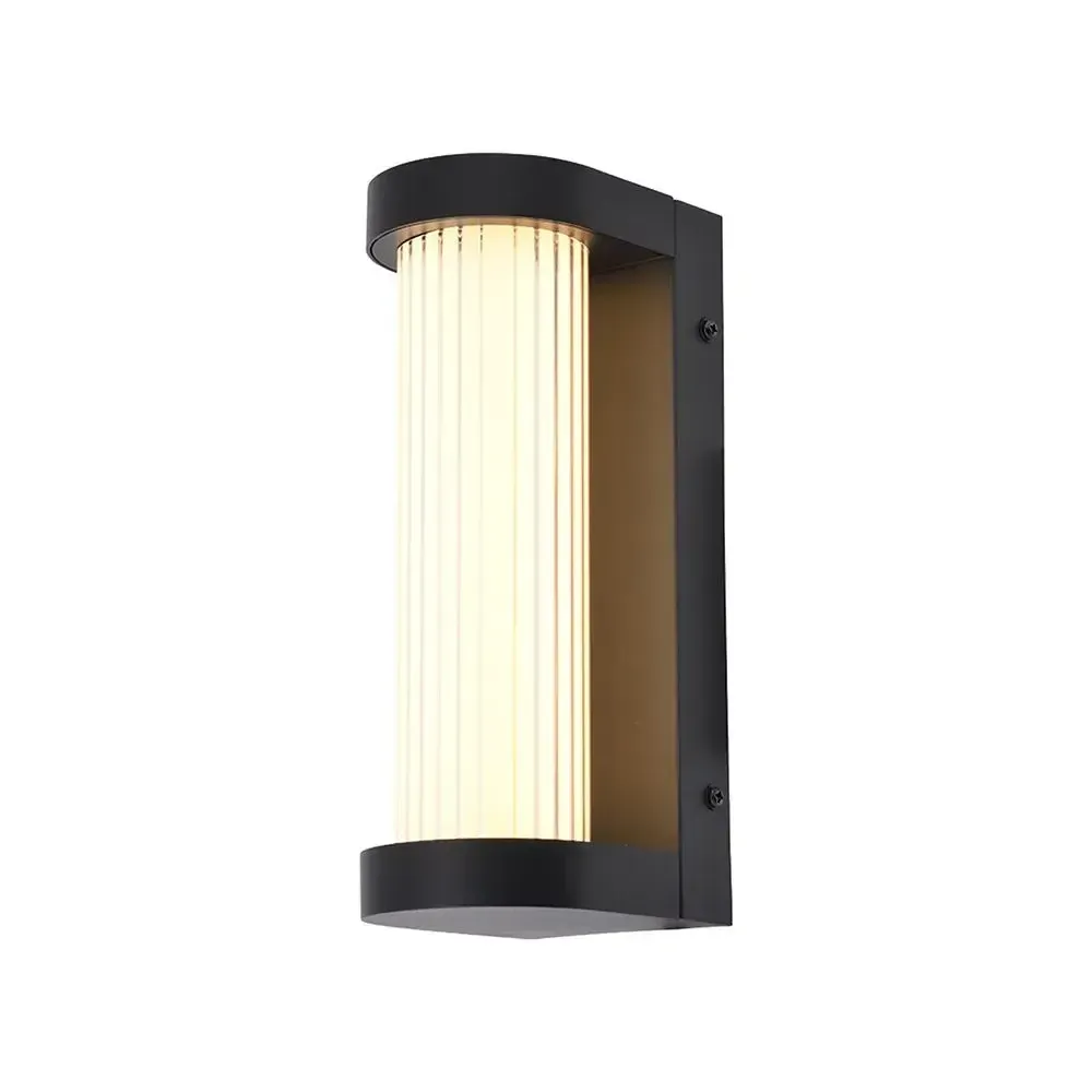 V-TAC Applique LED da Esterno 8W Cilindrica Luce Diffusa Nera 3000K IP44 - immagine 1