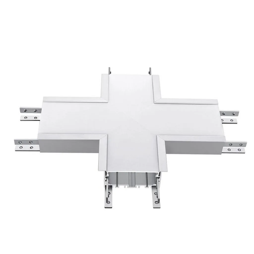 V-TAC PRO Connettore LED Chip Samsung a Incasso Lineare a X 16W Colore Bianco 4000K - immagine 1