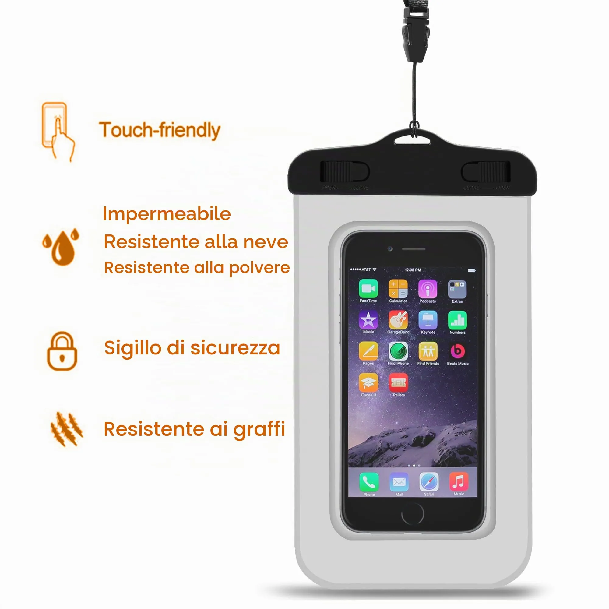 Unigear Borsa impermeabile per escursionismo, kayak, pesca, rafting, campeggio, sci, compresa custodia per telefono impermeabile - immagine 8