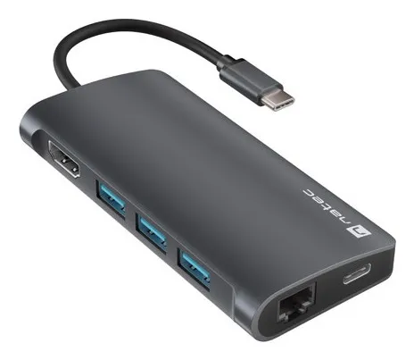 NATEC NMP-2162 replicatore di porte e docking station per laptop Cablato USB 3.2 Gen 1 (3.1 Gen 1) Type-C Grigio - immagine 1