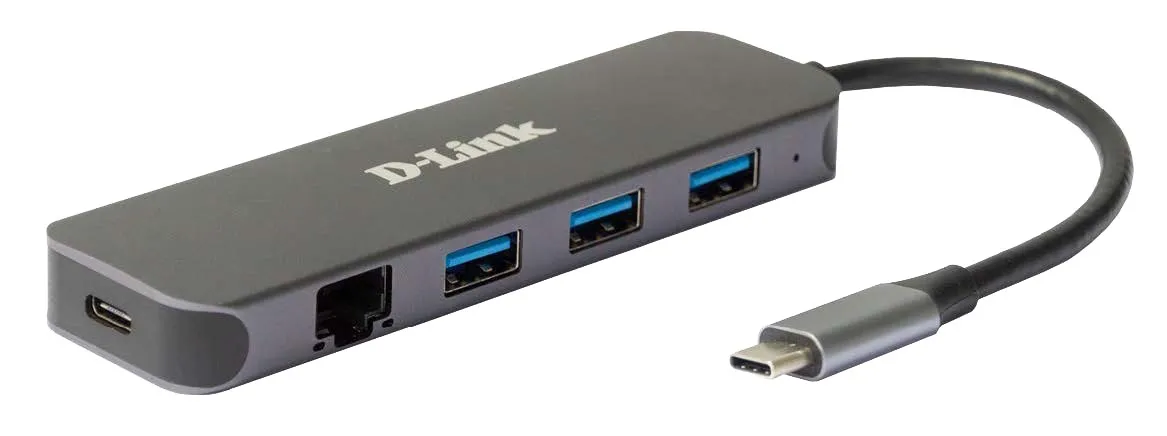 Hub USB-C 5 in 1 con Gigabit Ethernet/Power Delivery DUB-2334 - immagine 1