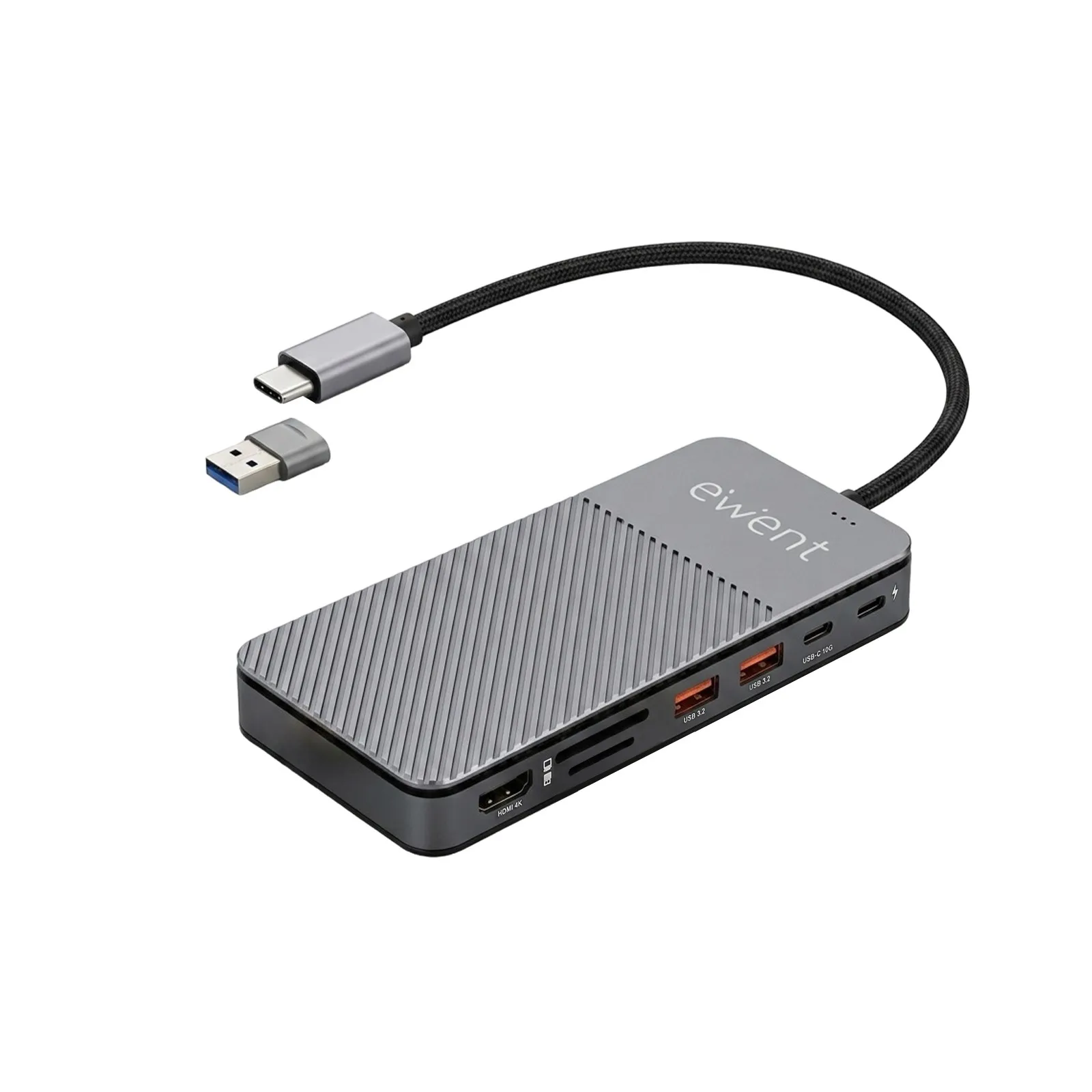 Ewent EW1156 replicatore di porte e docking station per laptop Cablato USB 3.2 Gen 1 (3.1 Gen 1) Type-C Alluminio - immagine 1