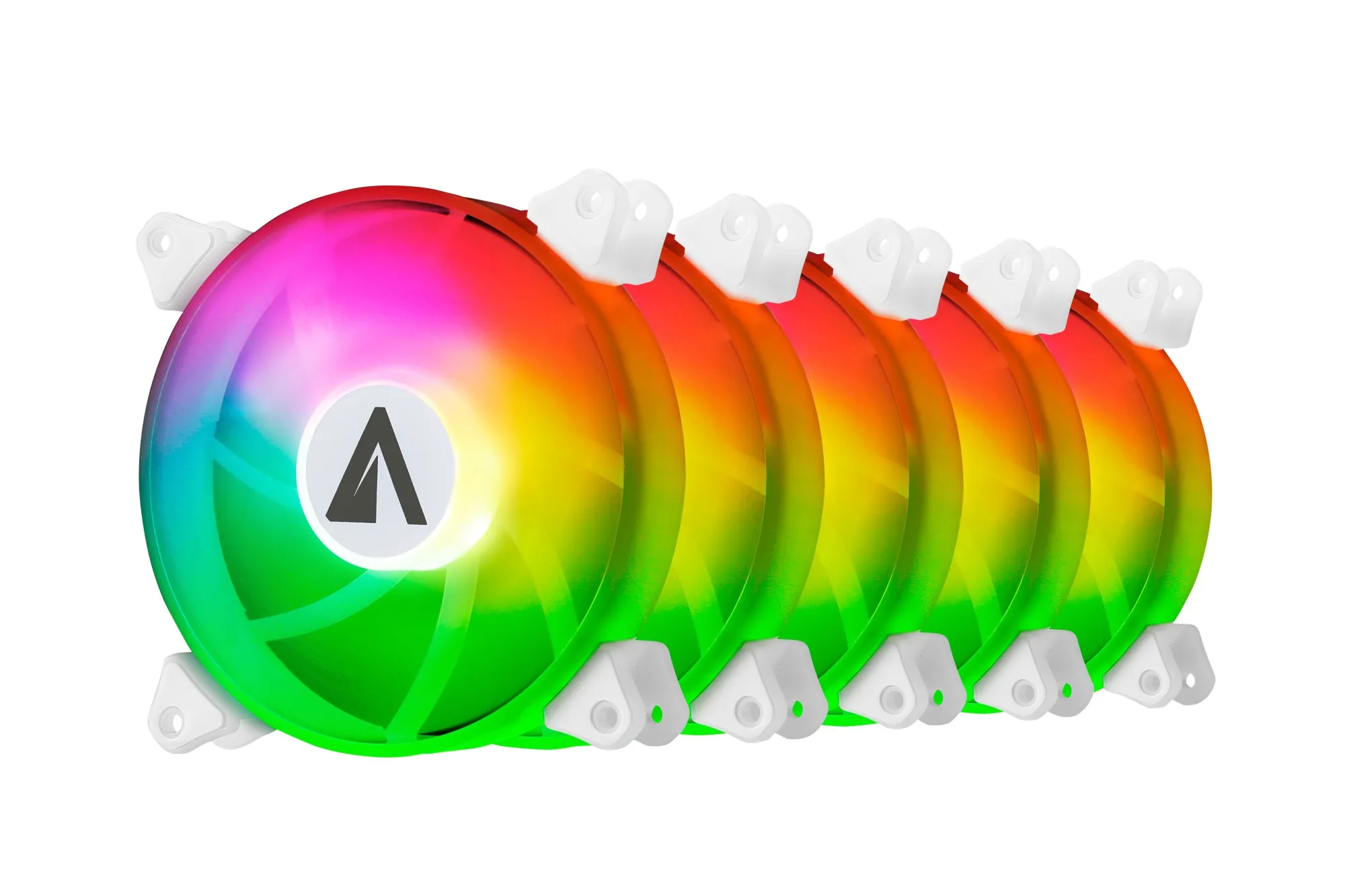 ABYSM Arc Light ARGB 120mm Kit 5 Case per computer Ventilatore 12 cm Bianco 5 pz - immagine 1